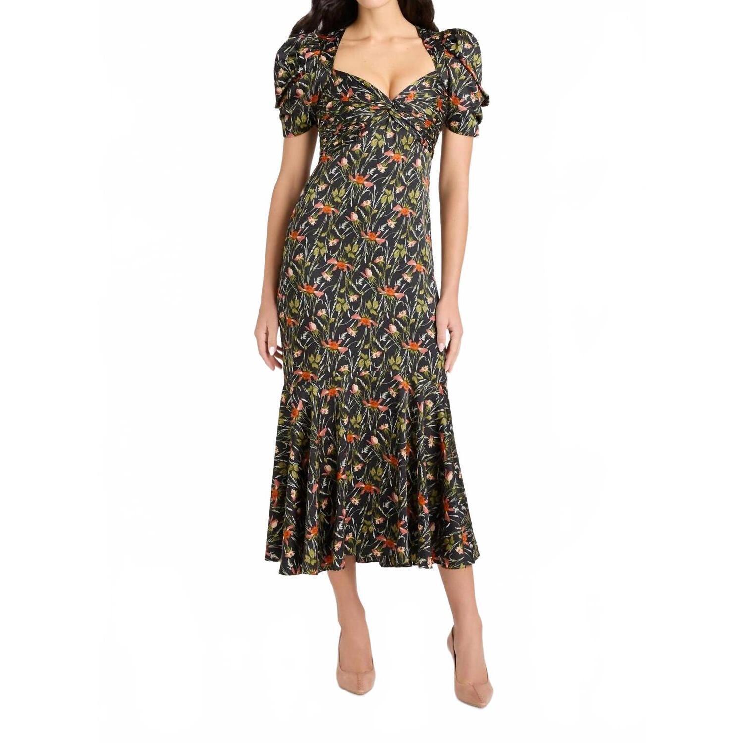 New Cinq A Sept Windswept Meadow Wilma Maxi Dress In Black Multi